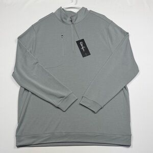 Walter Hagen Steel Gray Quarter-Zip Pullover XL NWT!